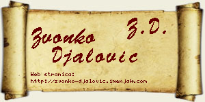 Zvonko Đalović vizit kartica